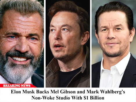 Elon Musk Backs Mel Gibson and Mark Wahlberg’s Non-Woke Studio With $1 Billion