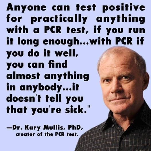 Anyone can test positive for practically anything with a PCR test