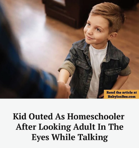 Kid Outed As Homeschooler