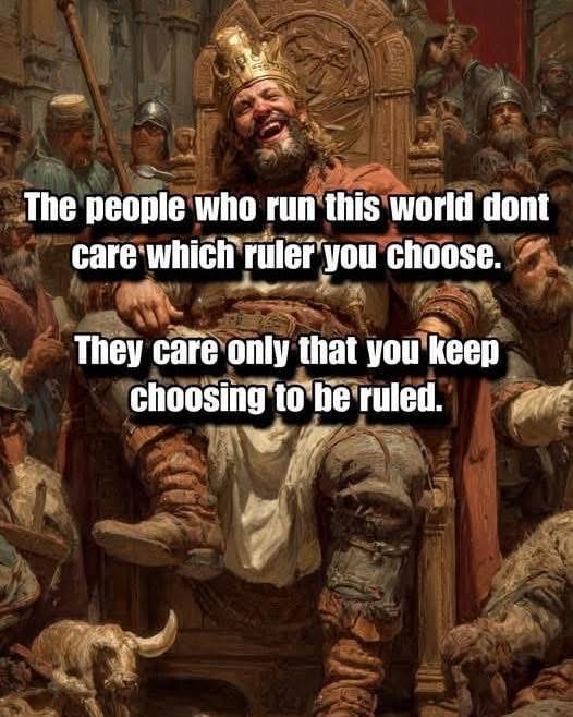 They care only that you keep choosing to be ruled.