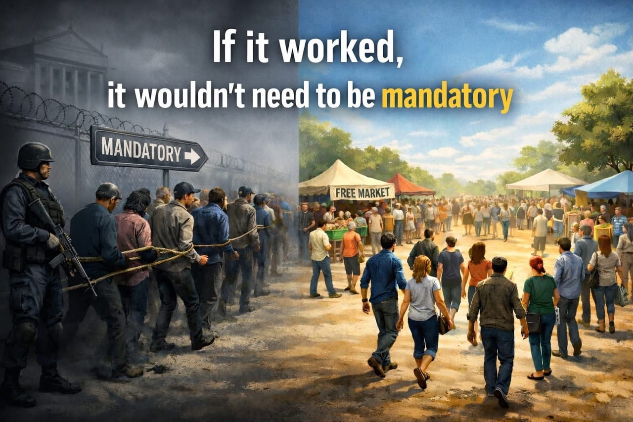 If it worked, it wouldn’t need to be mandatory