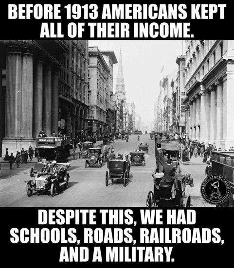 Before 1913 Americans kept all of their income