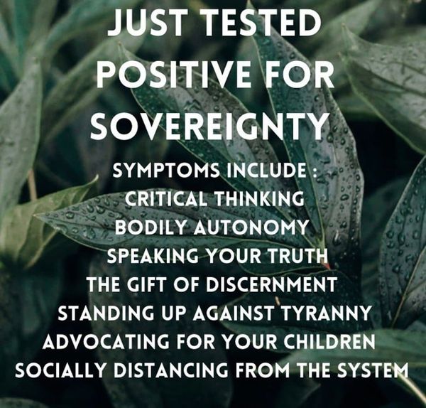 Just Tested Positive for Sovereignty
