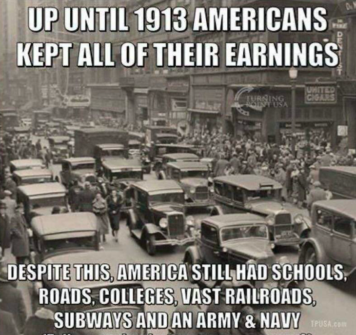 Up Until 1913 Americans Kept All of Their Earnings
