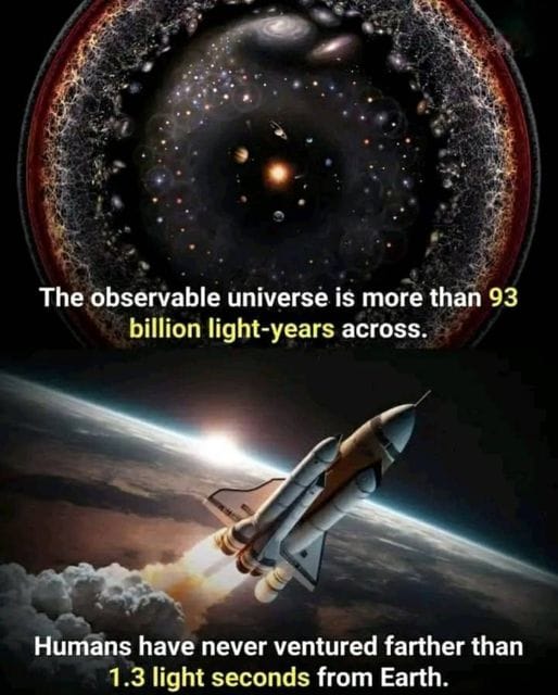 The observable universe is more than 93 billion light-years across
