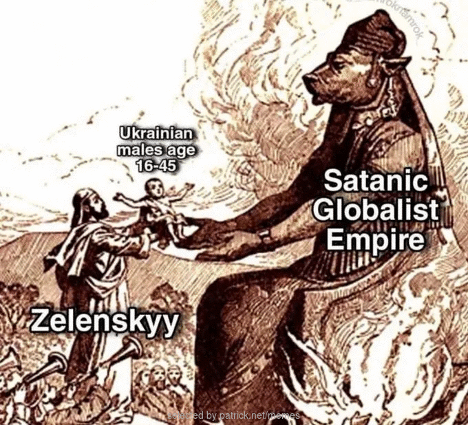 Ukrainian Sacrifice to the Satanic Globalist Empire