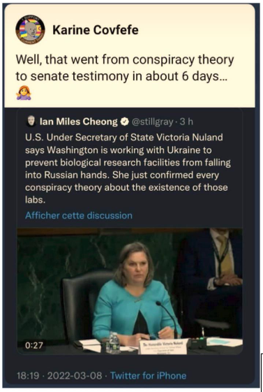 From Conspiracy Theory to Senate Testimony in about 6 Days