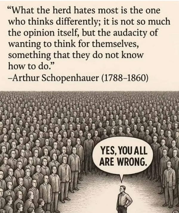 Arthur Schopenhauer on Thinking Differently