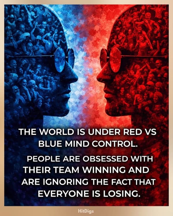 The World is under Red vs Blue Mind Control