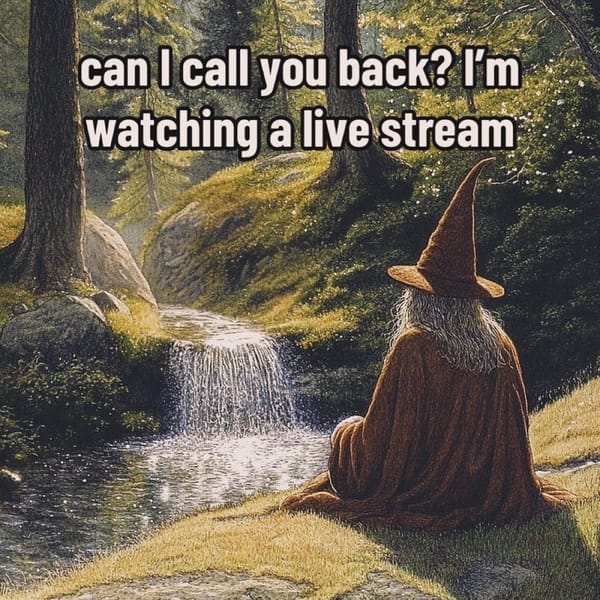 I’m watching a live stream