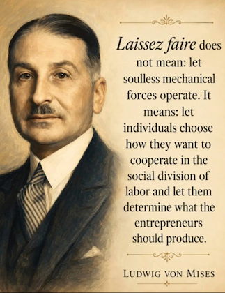 Ludwig von Mises on Laissez faire