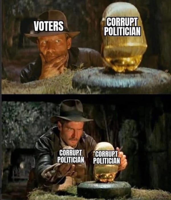 Voters swapping corrupt politicians